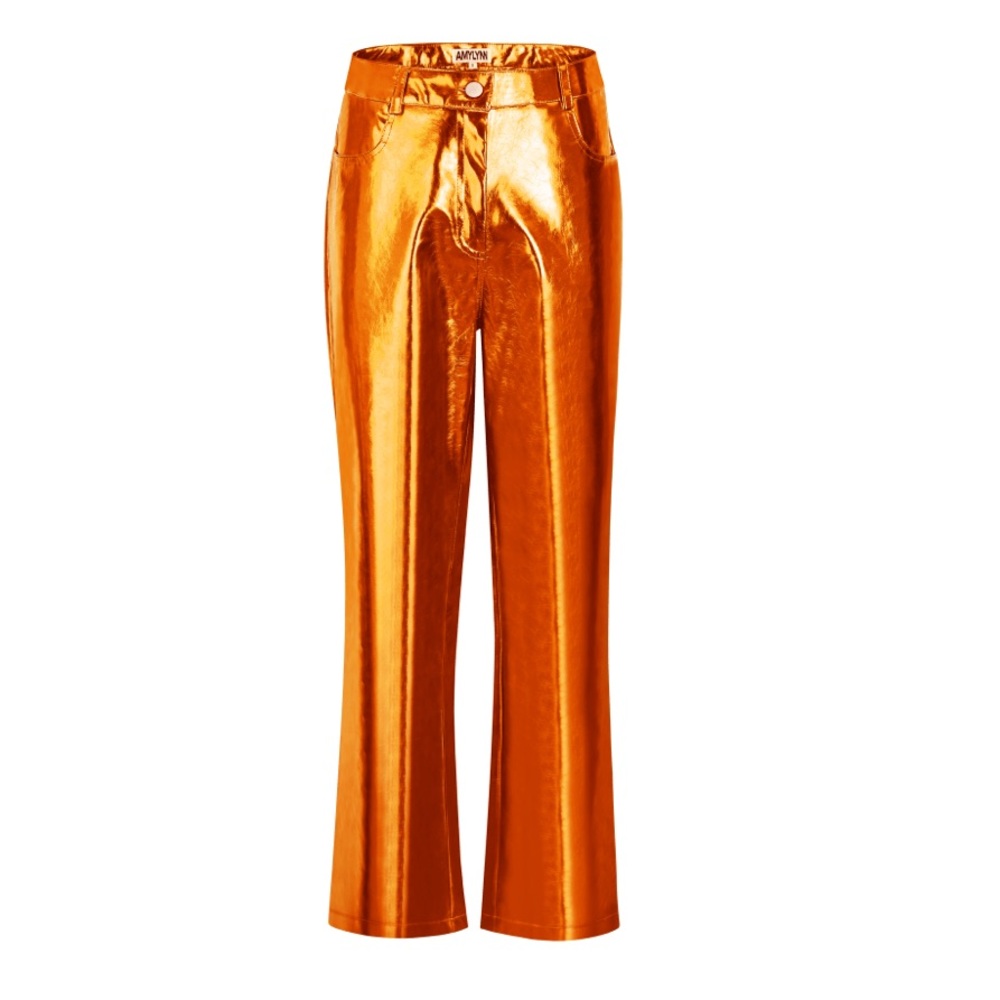 AMYLYNN orange metallic pants